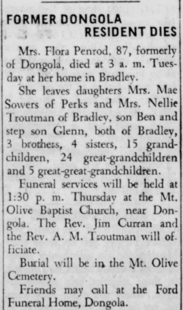 Obituary for Flora Penrod (Aged 87)